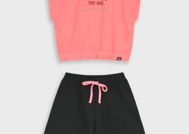 Σετ μπλούζα με σορτς | ΝΕΟΝ ΡΟΖ - Energiers - 